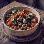 Fresh Okra and Tomatoes