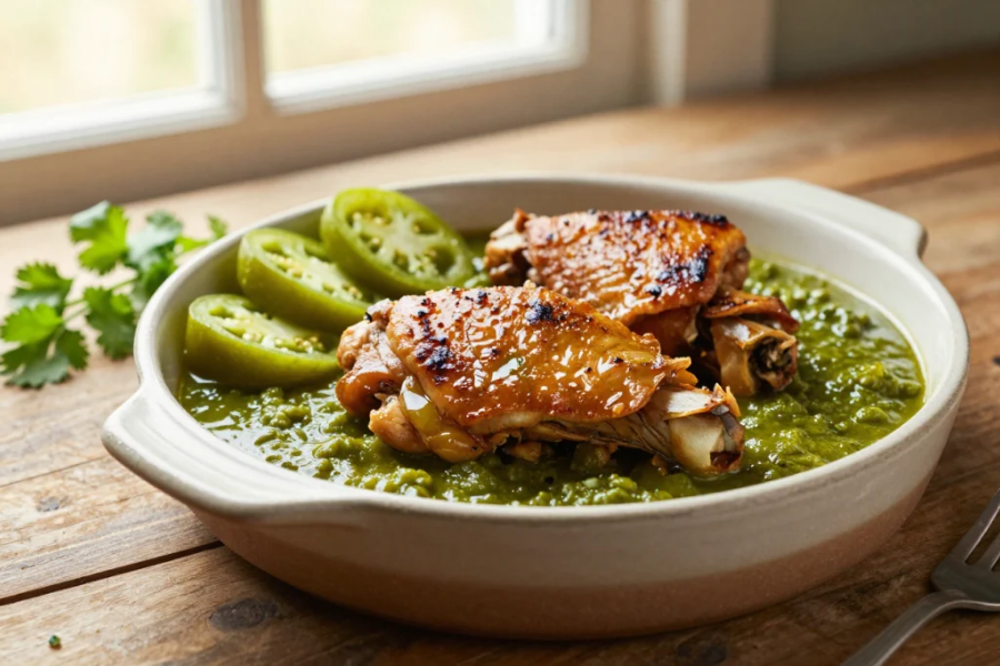 Read more about the article Braised Chicken Thighs with Tomatillos